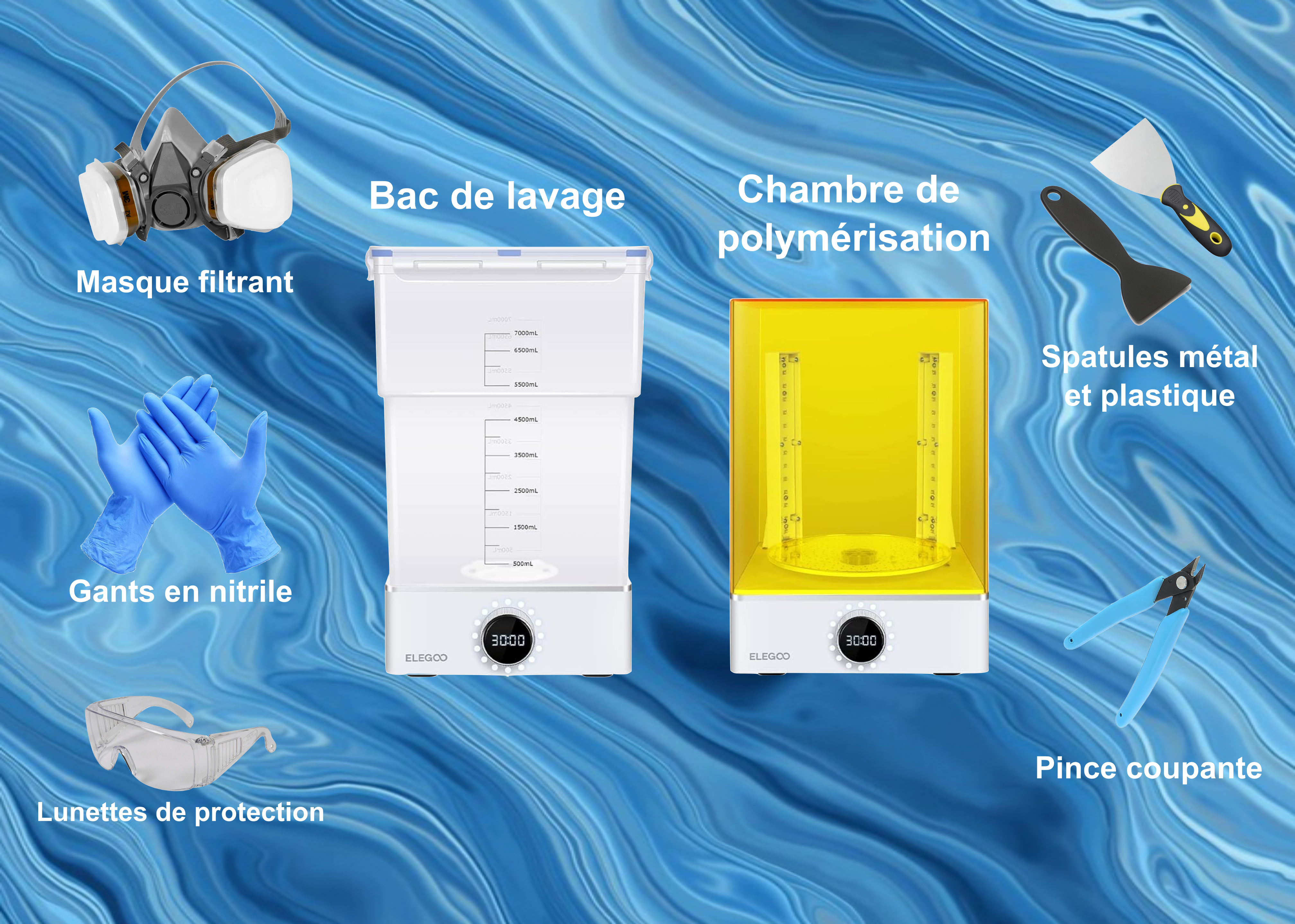 Outils pour l'impression 3d Résine